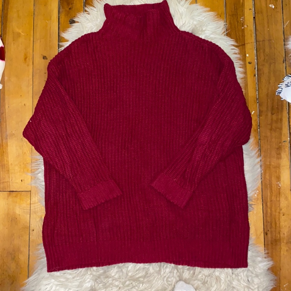 American Eagle oversized mock neck sweater